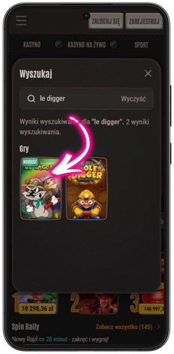 Jak otworzyć Le Digger w kasynie online